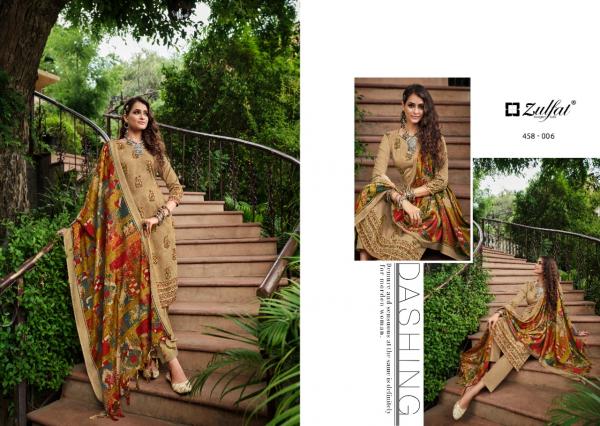 Zulfat Nusrat Pure Wool Pashmina Designer Exclusive Dress Material Collection